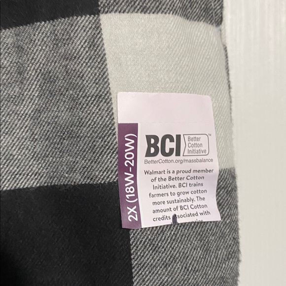 Plaid flannel & gray cotton casual lounge pajama sleep pants & shirt top size 2X - Picture 9 of 11